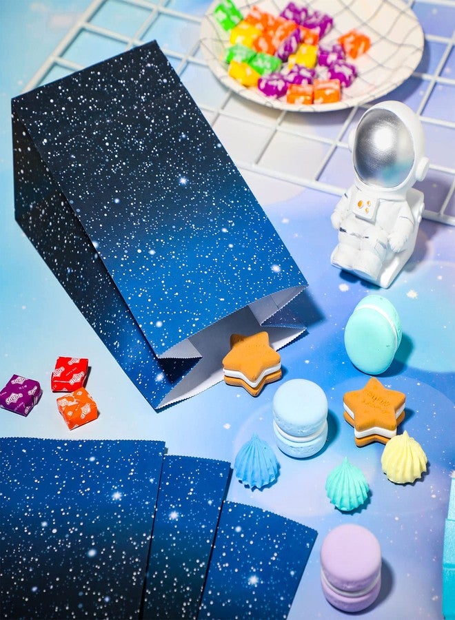 مارسبارك - ٢٨ كيس هدايا لحفلات الفضاء - أكياس هدايا بتصميم ليلة مرصعة بالنجوم - زينة حفلات الفضاء - حلوى - فشار - هدايا - Image 4